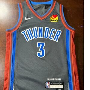 Nike NBA OKC Thunder Josh Giddey #3 Youth Small Gray City Edition Jersey